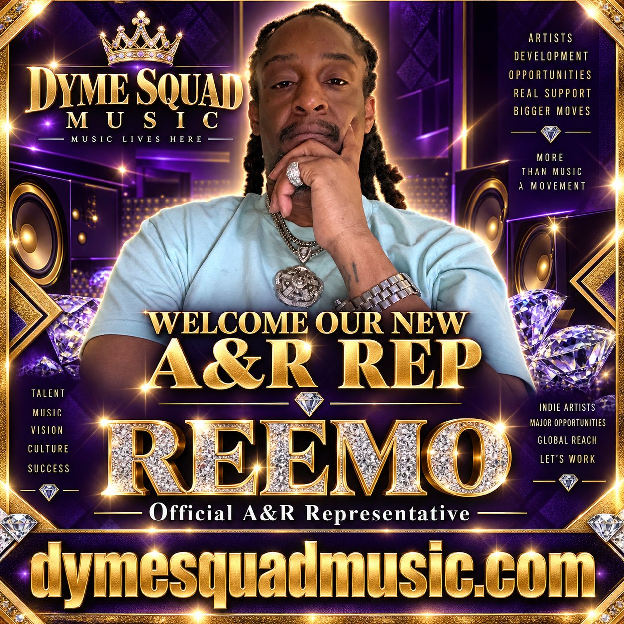 Welcome Reemo (Kareem Cherry) — A&R Manager & A&R Admin, Dyme Squad Music